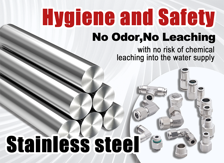 Stainless Steel Push to Connect Fittings for Drinking Water Systems